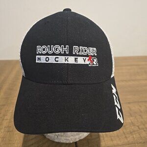 Rough Rider CCM Hockey Adjustable Hat Cap Baseball Mesh Snapback Black